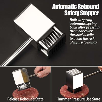 Hot 36-Blade Manual Meat Tenderizer Durable Kitchen Tool for Tenderizing Steak Turkey