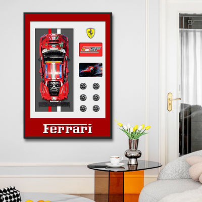 Decorative Custom Size Modern Sports Car Wall Art Display Frame with Hanging Function