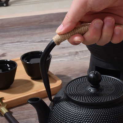 Japanese Cast Iron Tea Coffee Kettle Pot Set Perfect for Home Travel Black Accessories