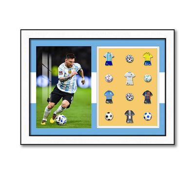 Messi Star Football 3D Modern Style Hanging Painting with Building Blocks Still Life Pattern Electric Format