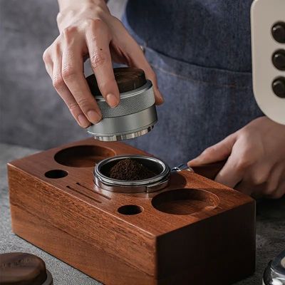 Adjustable Height Eco-Friendly Stainless Steel Coffee Dispenser with Walnut Decoration