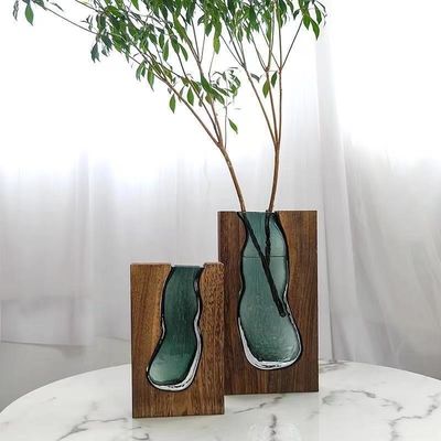 Retro White Square Ceramic Vase for Minimalistic Home Decor in Nordic Rustic Boho Style