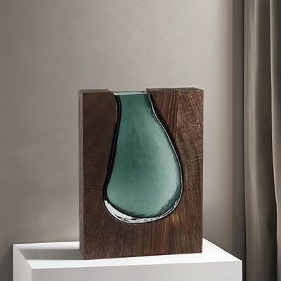 Retro White Square Ceramic Vase for Minimalistic Home Decor in Nordic Rustic Boho Style