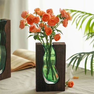 Retro White Square Ceramic Vase for Minimalistic Home Decor in Nordic Rustic Boho Style