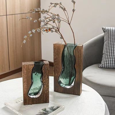 Retro White Square Ceramic Vase for Minimalistic Home Decor in Nordic Rustic Boho Style