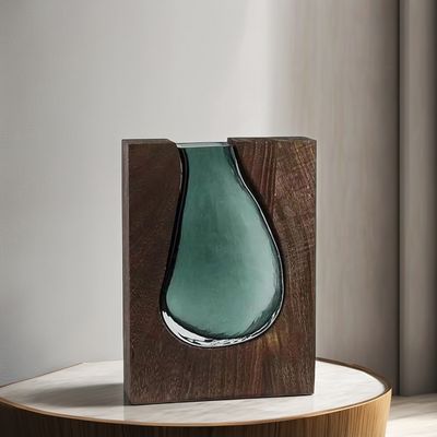Hand-Painted Dried Flower Design Ceramic Vase for Modern Art Deco Hotel or Office Decoration