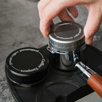 Adjustable Depth Eco-Friendly Coffee Dispenser and Espresso Tamper with Walnut Handle