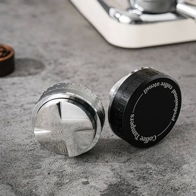 Adjustable Depth Eco-Friendly Coffee Dispenser and Espresso Tamper with Walnut Handle