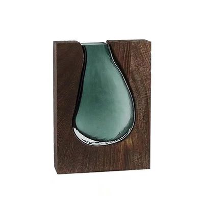 Custom Tall Cylinder Glass Vase with Contemporary Design Style and Customized Color