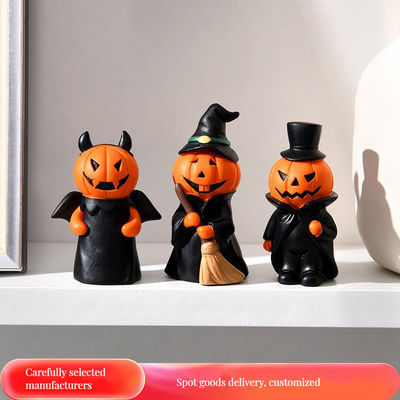 Ghost Resin Halloween Decorations Customized Size Pumpkin Head Devil Ornament for Home