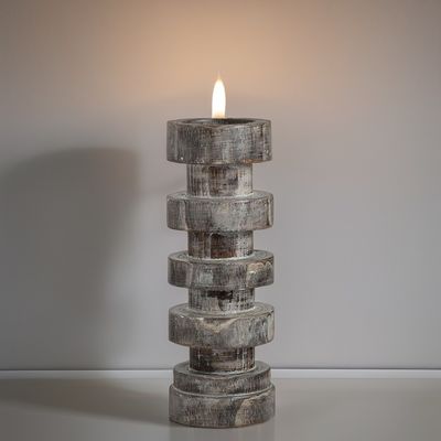Customized Sizes Marble Candle Holder for Modern Silver Pillar Stand Home Wedding Party