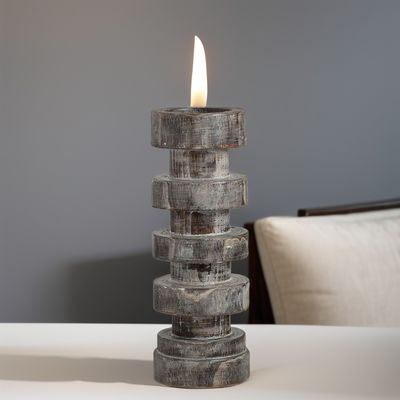 Customized Sizes Marble Candle Holder for Modern Silver Pillar Stand Home Wedding Party