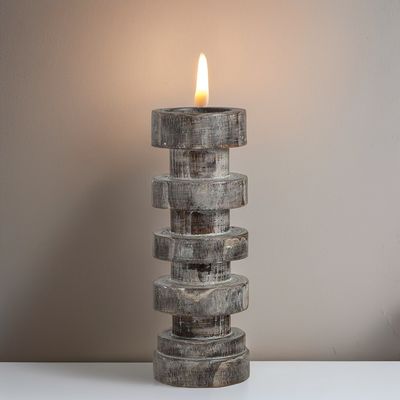 Customized Sizes Marble Candle Holder for Modern Silver Pillar Stand Home Wedding Party