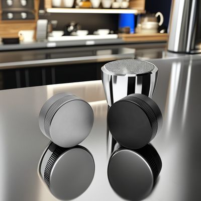 Adjustable Depth Manual Espresso Dispenser 58mm Metal Coffee Tamper with Four Blades