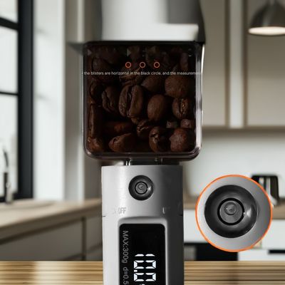 Electronic Spoon Scale with Stocked Feature Coffee Milk Frother Foamer Mixer Included