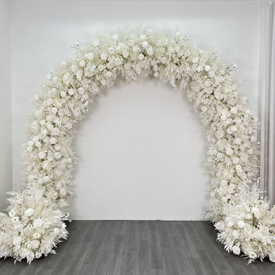 Customized Size Artificial Flower Heart-Shaped Arch Backdrop for Christmas Graduation