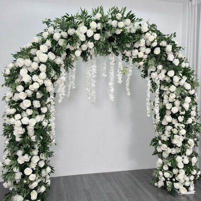 Customized Size Artificial Flower Heart-Shaped Arch Backdrop for Christmas Graduation