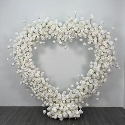 Customized Size Artificial Flower Heart-Shaped Arch Backdrop for Christmas Graduation