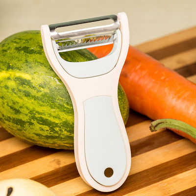 Pressing Function Metal 2-in-1 Peeler Slicer Zester for Fruits and Vegetables