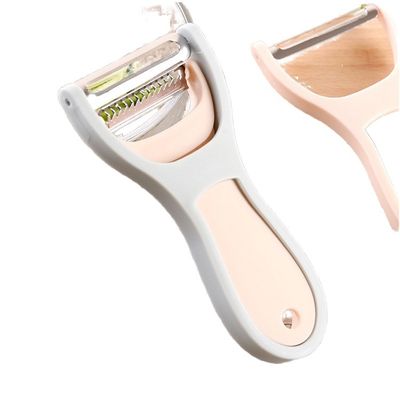 Pressing Function Metal 2-in-1 Peeler Slicer Zester for Fruits and Vegetables