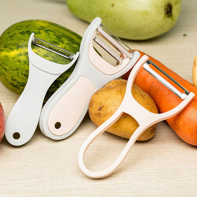 Pressing Function Metal 2-in-1 Peeler Slicer Zester for Fruits and Vegetables