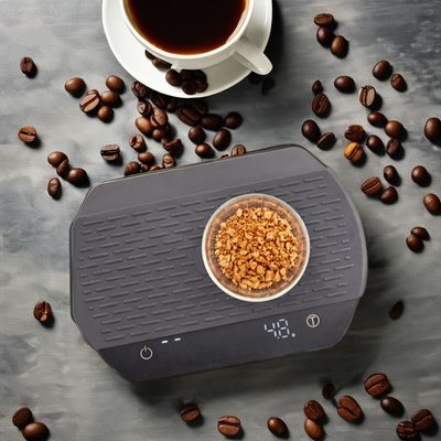 BAMBOO Kitchen Electronic Coffee Scale with Timer and Silicone Pad in Minimalist Design