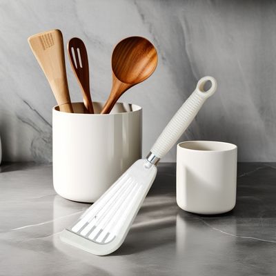 Ergonomic Stainless Steel Fish Ham Spatula Heat Resistant Slotted Turner for Cooking
