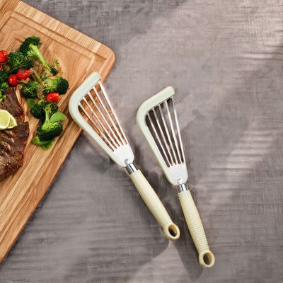 Versatile Stainless Steel Slotted Fish Spatula Heat Resistant Turner for Nonstick Cookware