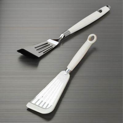 Food Set Stainless Steel Slotted Turner Heat Resistant Spatula for Nonstick Cookware