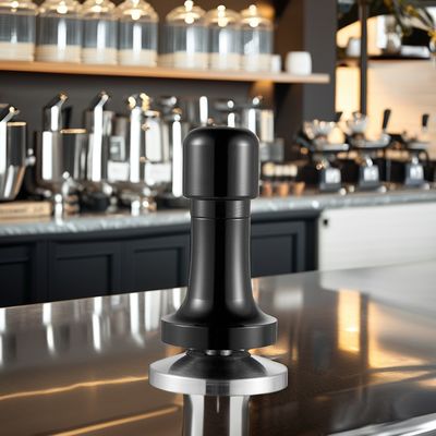 Customized Logo Black Aluminum Handle Barista Espresso Tamper for 58mm Base Coffee