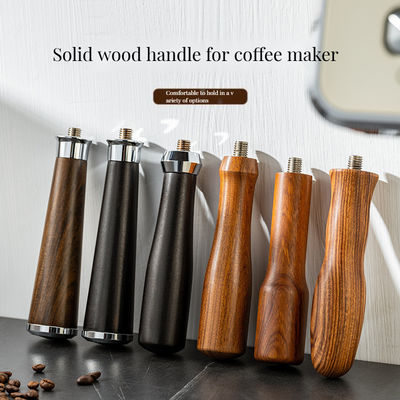 Solid Wood Handle Coffee Tea Tools with Universal Replacement Bottomless Sour Branch