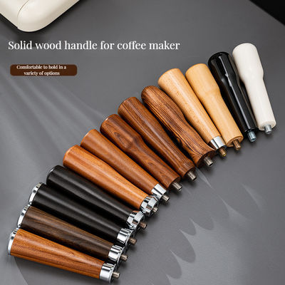 Solid Wood Handle Coffee Tea Tools with Universal Replacement Bottomless Sour Branch