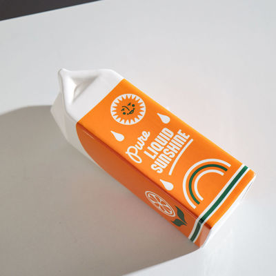 Small Unique Orange Fruit Ceramic Vase Perfect for Home Restaurant and Hotel Decor