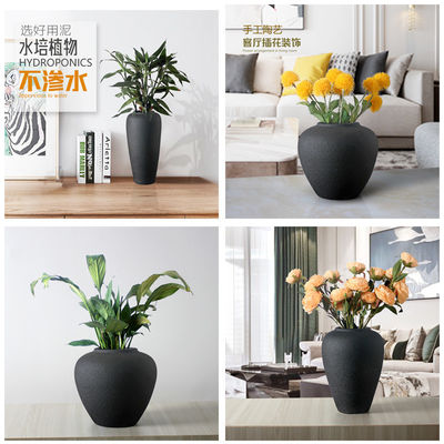 Ceramic Vase Irregular Shape for Chinese Style Flower Arrangement and Tabletop Garden