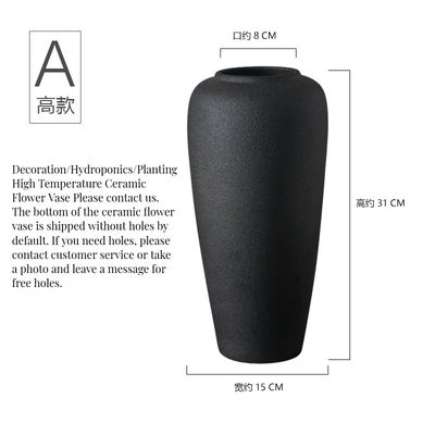 Ceramic Vase Irregular Shape for Chinese Style Flower Arrangement and Tabletop Garden