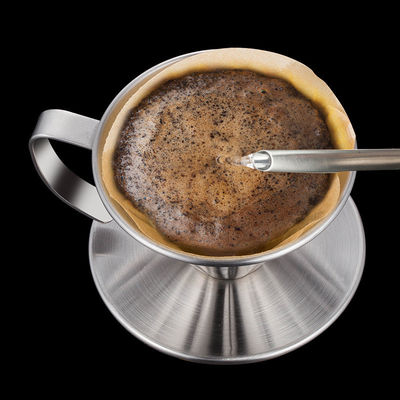 Unbreakable Stainless Steel Dripper for Milk Tea Portable Handle Foam Maker Included