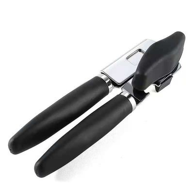 Custom Multifunctional Stainless Steel Can Opener with Smooth Edge and Wooden Handle