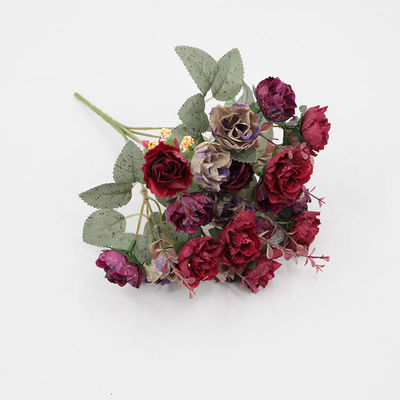 Elegant 21-Diamond Roses Fall Bouquet Dry Artificial Flowers for Mother's Day Wedding and Christmas Decor