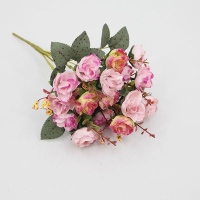 Elegant 21-Diamond Roses Fall Bouquet Dry Artificial Flowers for Mother's Day Wedding and Christmas Decor