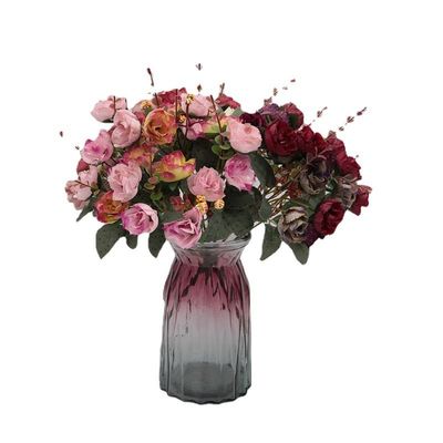 Elegant 21-Diamond Roses Fall Bouquet Dry Artificial Flowers for Mother's Day Wedding and Christmas Decor