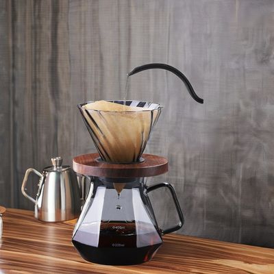 COFFEE Tea Maker Borosilicate Glass Coffee Dripper with Heat-Resistant Pour over Pot