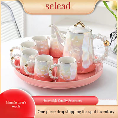 Modern Shell Shaped Ceramic Coffee Mugs and Bamboo Saucer A Must-Have for Tea Parties