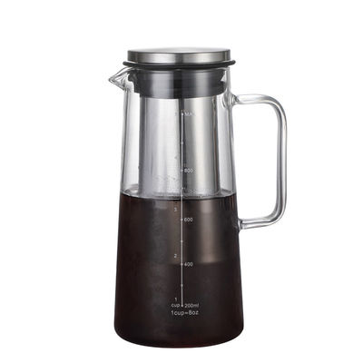 Stainless Steel Filter Iced Tea Coffee Pot with Large Capacity and Exquisite Design