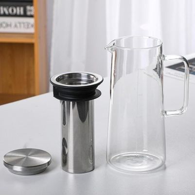 Stainless Steel Filter Iced Tea Coffee Pot with Large Capacity and Exquisite Design