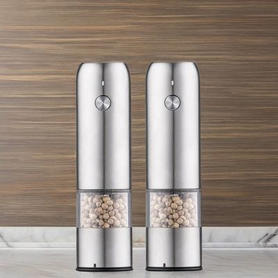 Salt Pepper Mills with Ceramic Burr Core Stainless Steel Mini Electric Grinder Set ' Needs