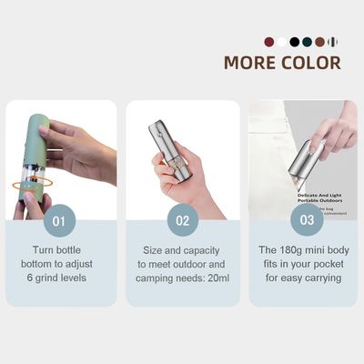 Salt Pepper Mills with Ceramic Burr Core Stainless Steel Mini Electric Grinder Set ' Needs