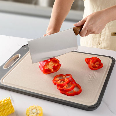 Chopping Blocks Bamboo Cutting Board with 304 Stainless Steel and Durable Plastic Frame