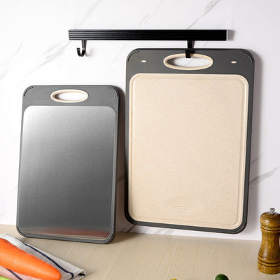 Chopping Blocks Bamboo Cutting Board with 304 Stainless Steel and Durable Plastic Frame