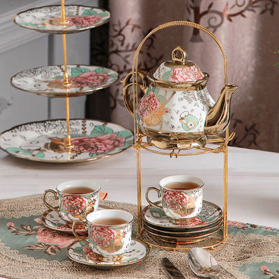 Customized Color Nordic Luxury Porcelain Tea Set for Coffee and Tea at Home or on the Go