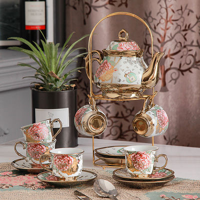 Customized Color Nordic Luxury Porcelain Tea Set for Coffee and Tea at Home or on the Go